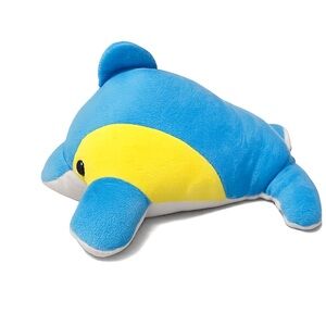 Blue and Yellow Plush Whale Toy